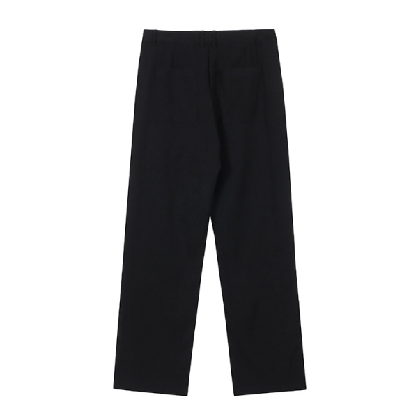 Sports trousers rivet craft solid color ins style wide-leg trousers 80
