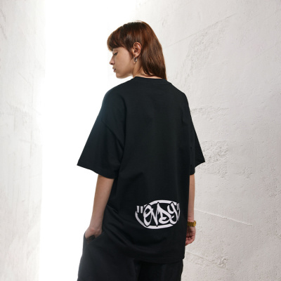 Spray-painted gradient American trendy brand round neck t-shirt 41