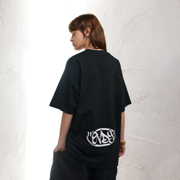 Spray-painted gradient American trendy brand round neck t-shirt 41