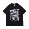 Theme print oversize round neck t-shirt 28