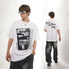 Theme print oversize round neck t-shirt 28