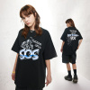 Trendy brand t-shirt men's small neckline short sleeves 49
