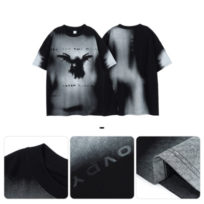 Trendy brand t-shirt small neckline round neck short sleeves 47