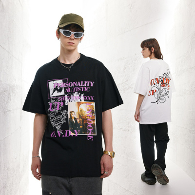 Unisex short sleeve character print half sleeves 24