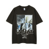 American high street dark style simple printed short sleeves 138