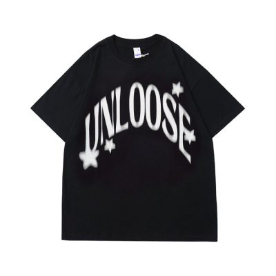 American Street Style Retro Style Short Sleeve Letters 105