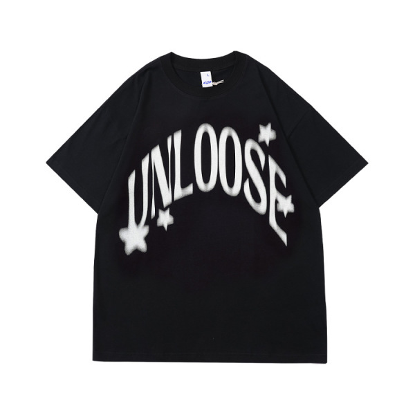 American Street Style Retro Style Short Sleeve Letters 105