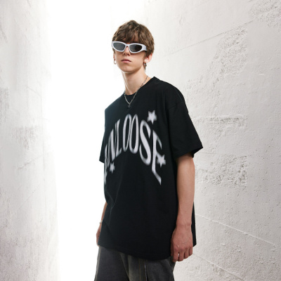 American Street Style Retro Style Short Sleeve Letters 105