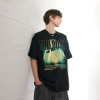 American style street T-shirt men's wide width couple short sleeves 112