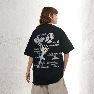 casual men's and women's same style half sleeves 139