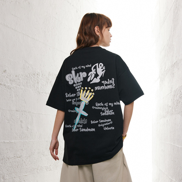 casual men's and women's same style half sleeves 139