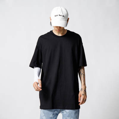European and American fashion brand short sleeve high street solid color 137