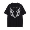 High Street T-Shirt Men's Appliqué Small Neck Short Sleeves 142