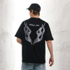 High Street T-Shirt Men's Appliqué Small Neck Short Sleeves 142