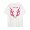 High Street T-Shirt Men's Appliqué Small Neck Short Sleeves 142