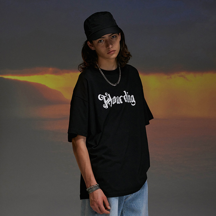 Hip-hop national tide t-shirt blooming and withering short sleeves 113