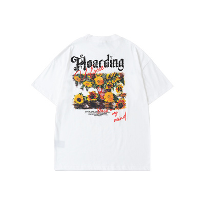 Hip-hop national tide t-shirt blooming and withering short sleeves 113