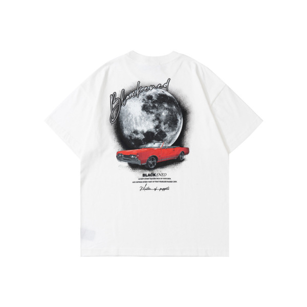 Men's and women's same car night travel print oversize short-sleeved men's 144