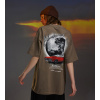 Men's and women's same car night travel print oversize short-sleeved men's 144
