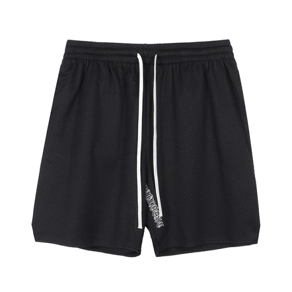 New sports style shorts street retro black five-point pants 81