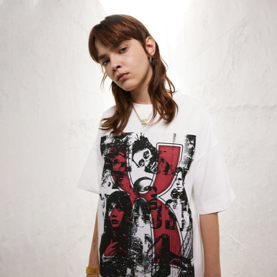 Personalized American high street men and women with the same style ins cotton t 136