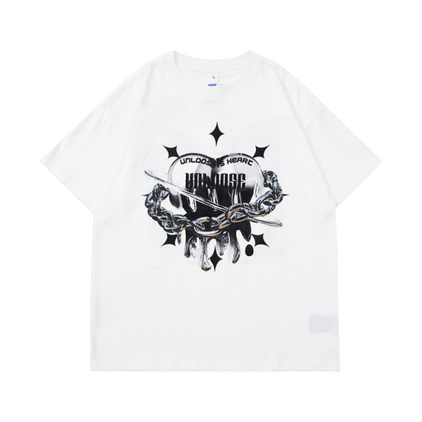 Retro half-sleeved European and American high street trendy brand short sleeves 95