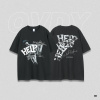 Retro style street personality loose round neck letter print t-shirt men 85