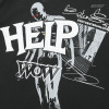 Retro style street personality loose round neck letter print t-shirt men 85