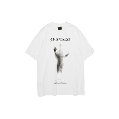 Short-sleeved men's loose ins street hip-hop ghost character T-shirt 104