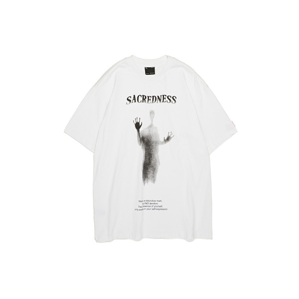 Short-sleeved men's loose ins street hip-hop ghost character T-shirt 104