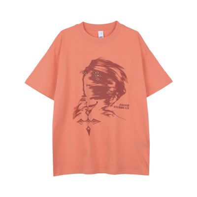 Short-sleeved printed air-eye technology new color trendy half-sleeves 87