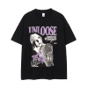 Short-sleeved retro fun personality loose version ins style Hasuo trendy T-shirt 84
