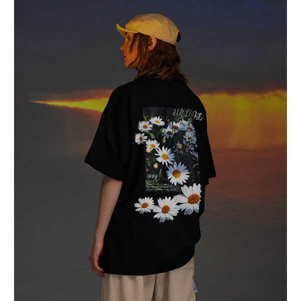 Spring and summer new hip-hop t-shirt personality short sleeves 106