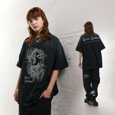 Street style gradient short-sleeved high street ins loose simple cotton t 145