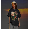 New Hip-Hop T-Shirt Personalized Small Chrysanthemum Print Short Sleeves 148