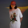 New Hip-Hop T-Shirt Personalized Small Chrysanthemum Print Short Sleeves 148