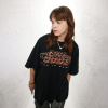 Short-sleeved letter foam craft solid color loose-fitting t-shirt 151