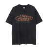 Short-sleeved letter foam craft solid color loose-fitting t-shirt 151