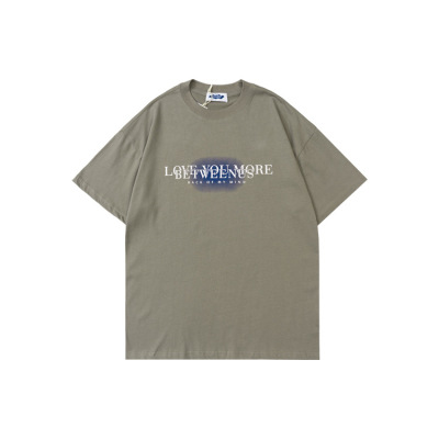Simple men's niche design letter printing round neck bottoming short sleeves 150