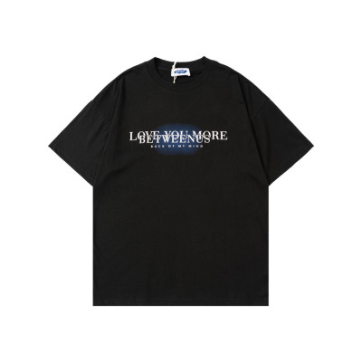 Simple men's niche design letter printing round neck bottoming short sleeves 150
