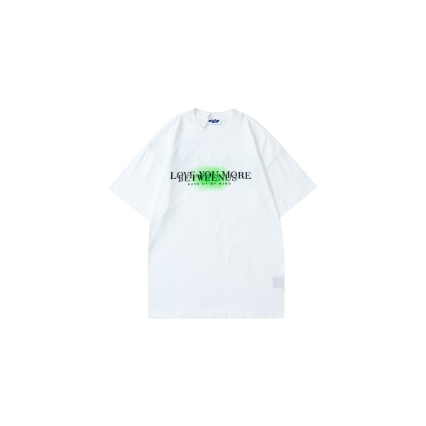 Simple men's niche design letter printing round neck bottoming short sleeves 150