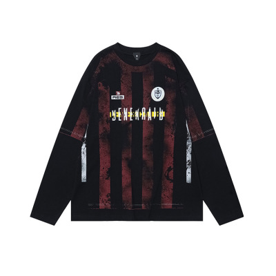 Autumn and winter retro print long sleeves 162