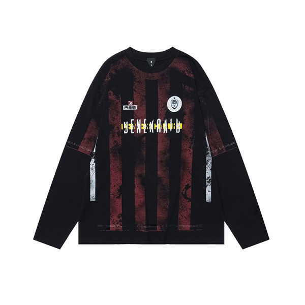 Autumn and winter retro print long sleeves 162