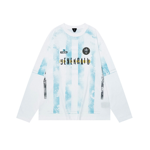 Autumn and winter retro print long sleeves 162