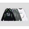 Combed cotton crew neck long sleeves sports loose 163