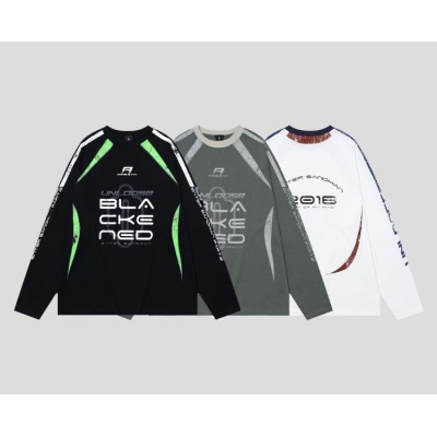 Combed cotton crew neck long sleeves sports loose 163