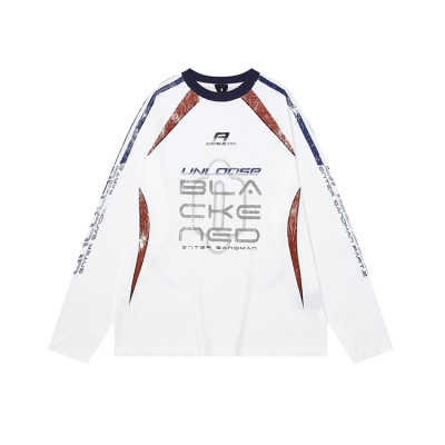 Combed cotton crew neck long sleeves sports loose 163