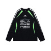 Combed cotton crew neck long sleeves sports loose 163