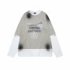 Inkjet printed fake two-piece top with raglan collar 166