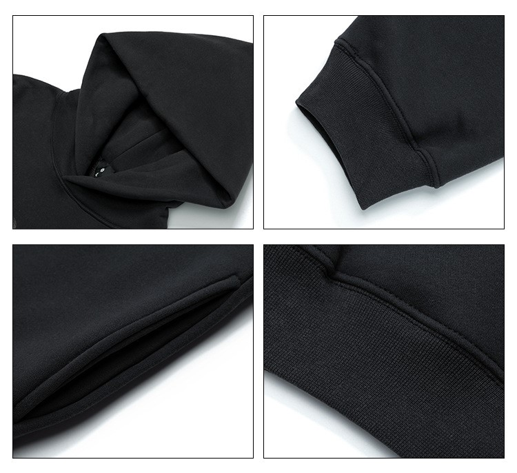 Printed Thick Velvet Hooded Sweatshirt 161